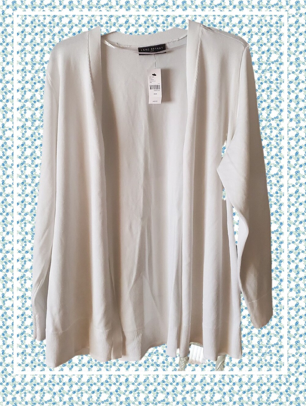 NWT Lane Bryant white Open-Front Women's Sweater 18-20